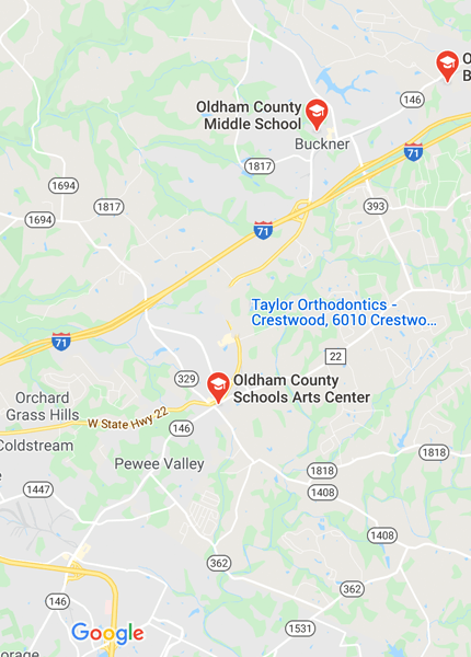 crestwood orthodontic office on google maps